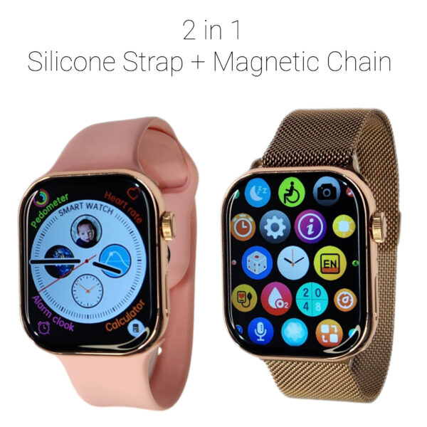 Watch 9 Max with Silicone Strap and Magnetic Chain Strap - Image 3