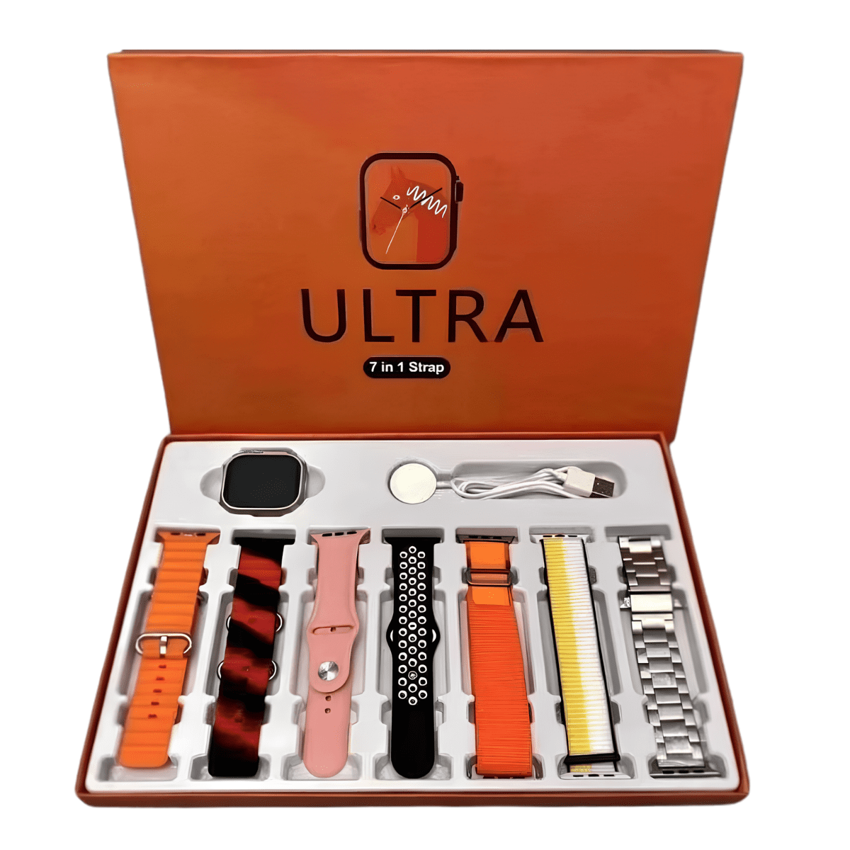 7 In 1 Ultra Latest Model Smart Watch 7 in 1 Ultra Latest Model Smart Watch with Bluetooth Calling and Fitness Tracking Features in Pakistan