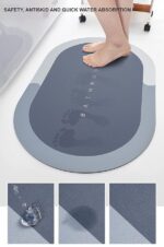 Nonslip Soft Rubber Bath Mat For Bathtub And Shower, Anti Slip Bacterial Anti Bacterial Machine Washable Pvc Bath Mat For Bathroom Bathroom Written Mat (random Color) - Image 7