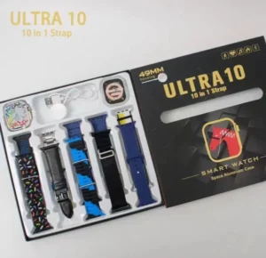 Ultra 10 Smart Watch | 10 In 1 Straps+jelly Case | Bt Calling | Super Hd Display 49mm | Multi Color Straps & Wireless - Image 2