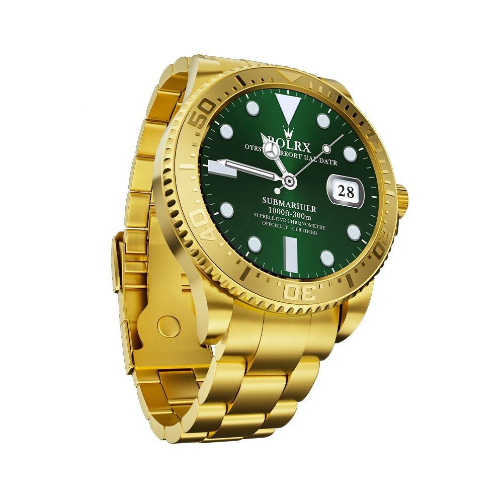 G9 gold smart watch G9 Gold Smartwatch Metal Wrist Watch For Bluetooth Call - Image 1
